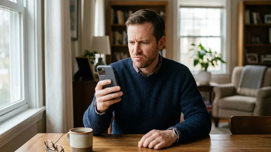 Pessoa analisando orçamento com apoio de IA no celular